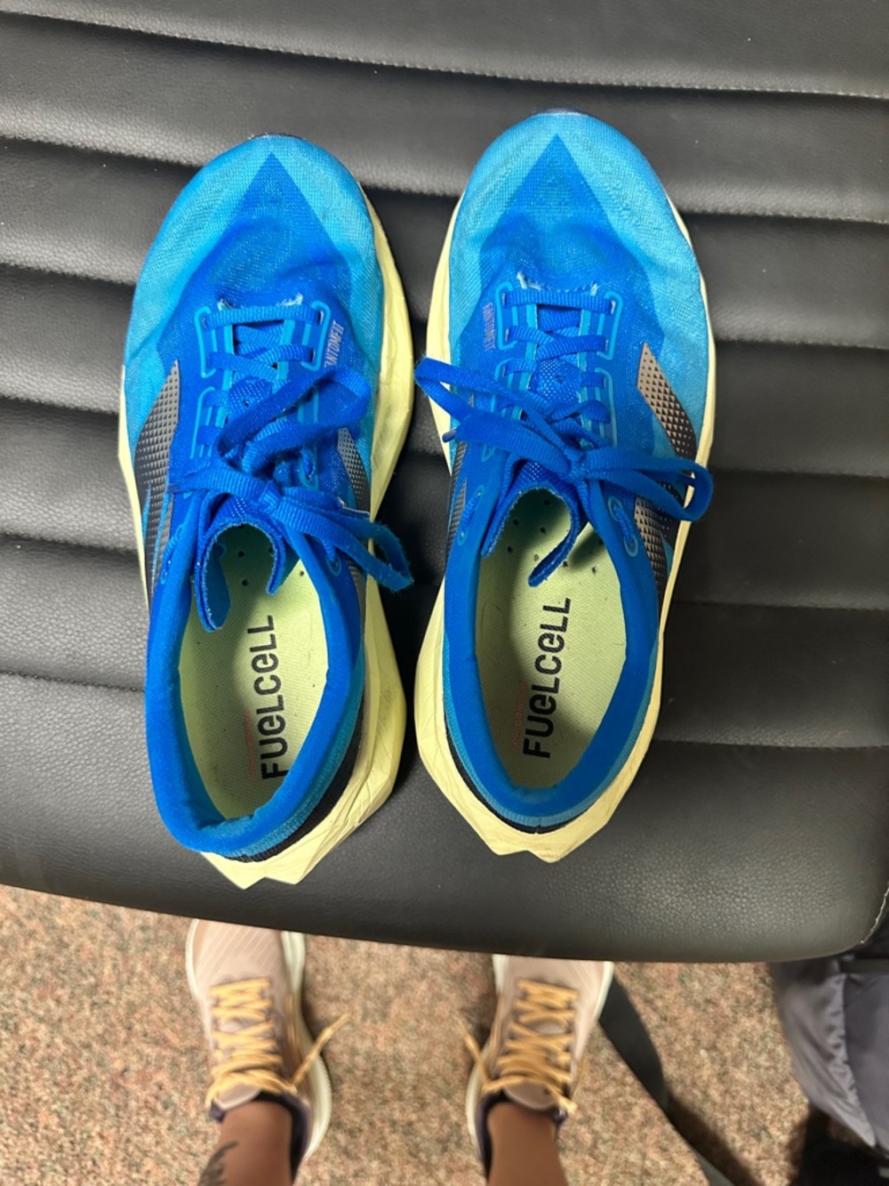 New Balance Blue and Yellow FuelCell Running Shoes